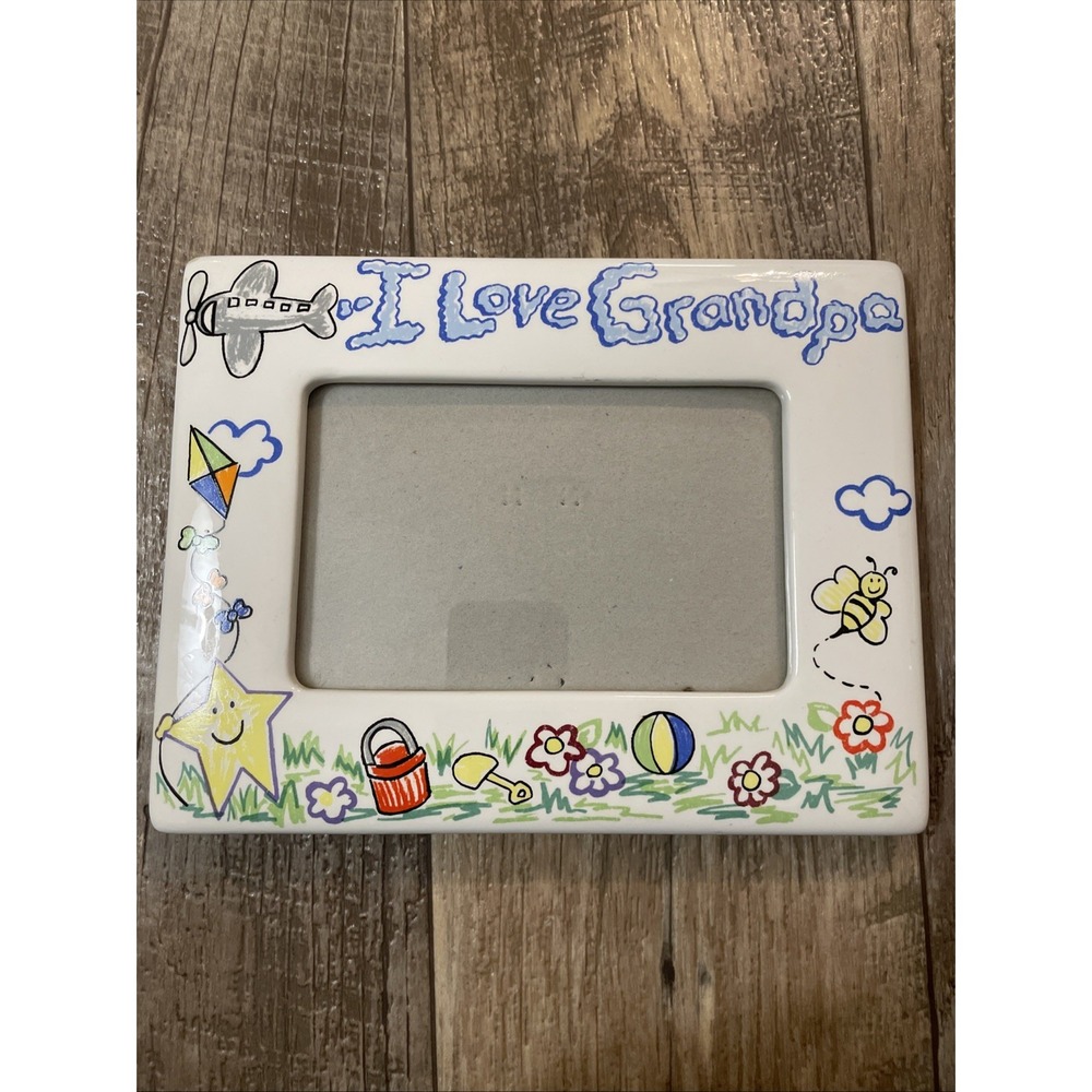 Russ I Love Grandpa Ceramic Picture Frame Artwork Cartoon For Photo 4x6